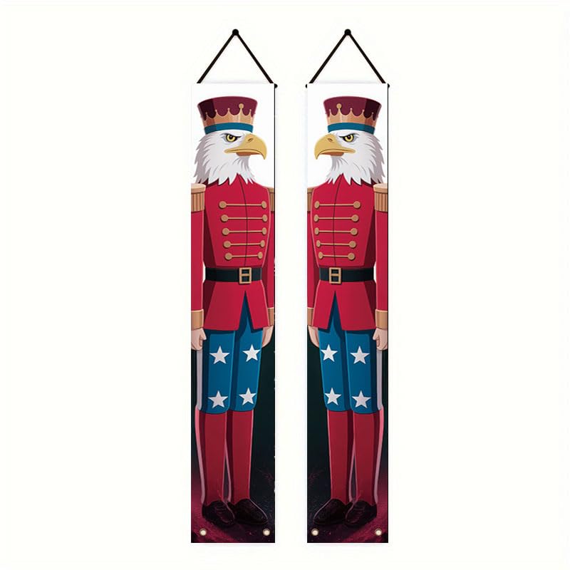 door banner suitable for Christmas and New Year's Day is suitable for daily holidays such as Christmas, New Year, and Independence, and can be used both indoors and outdoors (set of two pieces). Porch banners, hanging banners, party decorations, party sup