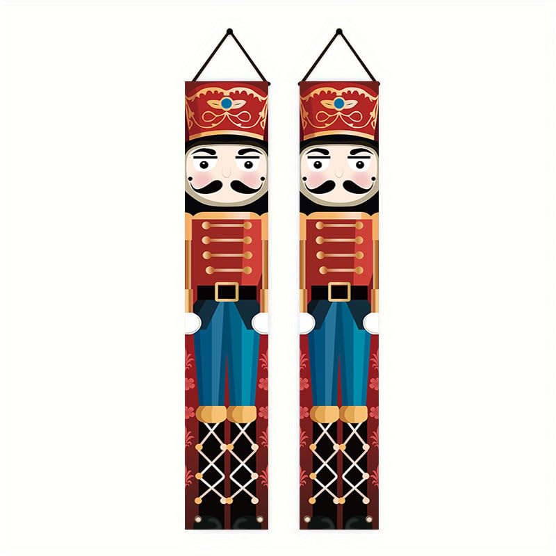 door banner suitable for Christmas and New Year's Day is suitable for daily holidays such as Christmas, New Year, and Independence, and can be used both indoors and outdoors (set of two pieces). Porch banners, hanging banners, party decorations, party sup