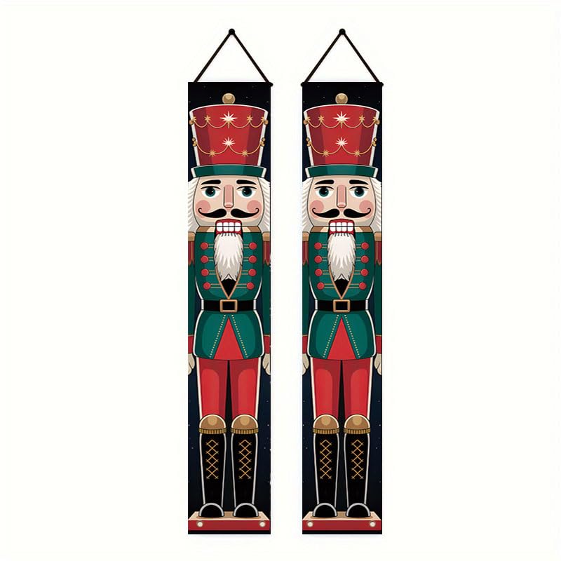 door banner suitable for Christmas and New Year's Day is suitable for daily holidays such as Christmas, New Year, and Independence, and can be used both indoors and outdoors (set of two pieces). Porch banners, hanging banners, party decorations, party sup