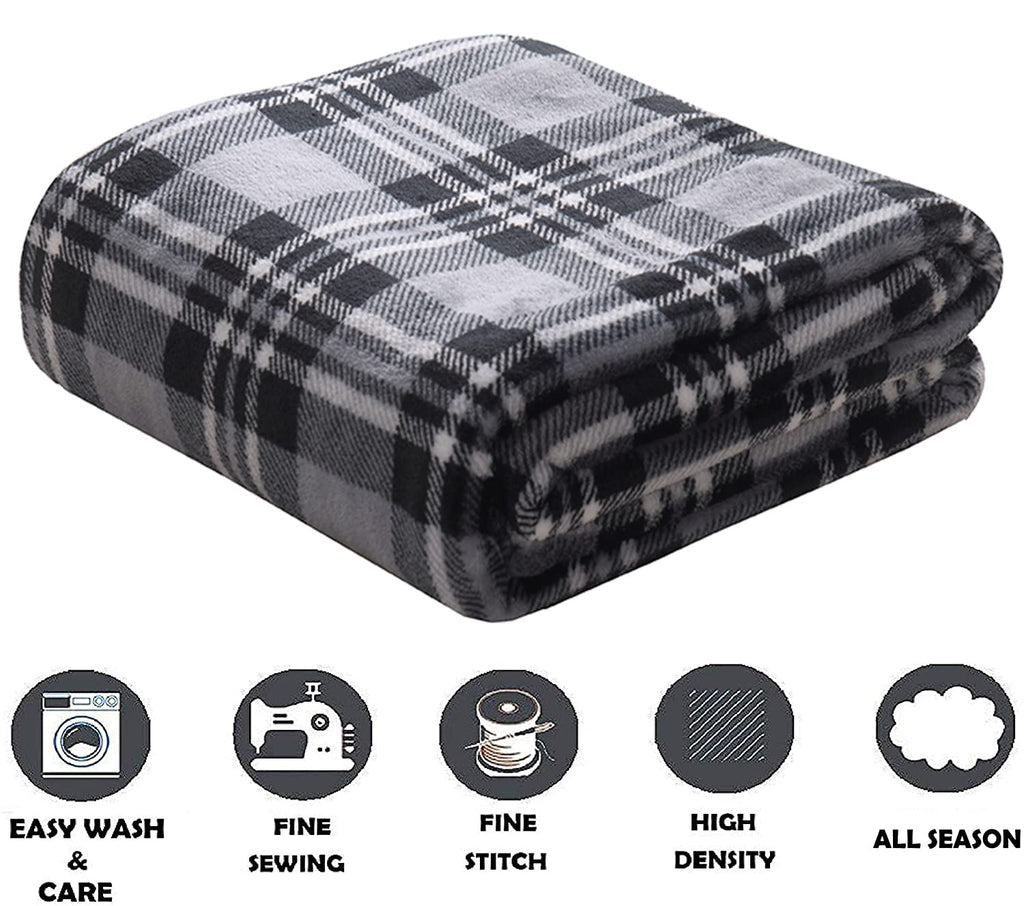 Elegant Comfort Luxury Velvet Super Soft Christmas Prints Fleece Blanket-Holiday Theme Home Décor Fuzzy Warm and Cozy Throws for Winter Bedding, Couch and Gift, 50 x 60 inch, Burgundy Reindeer