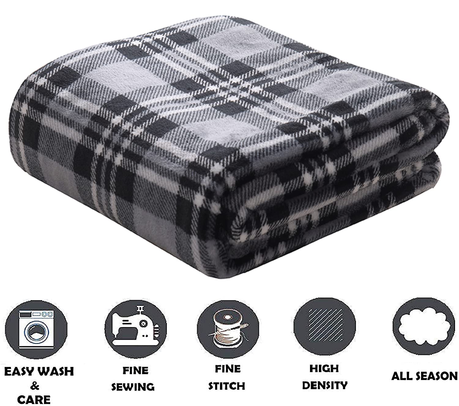 Elegant Comfort Luxury Velvet Super Soft Christmas Prints Fleece Blanket-Holiday Theme Home Décor Fuzzy Warm and Cozy Throws for Winter Bedding, Couch and Gift, 50 x 60 inch, Burgundy Reindeer