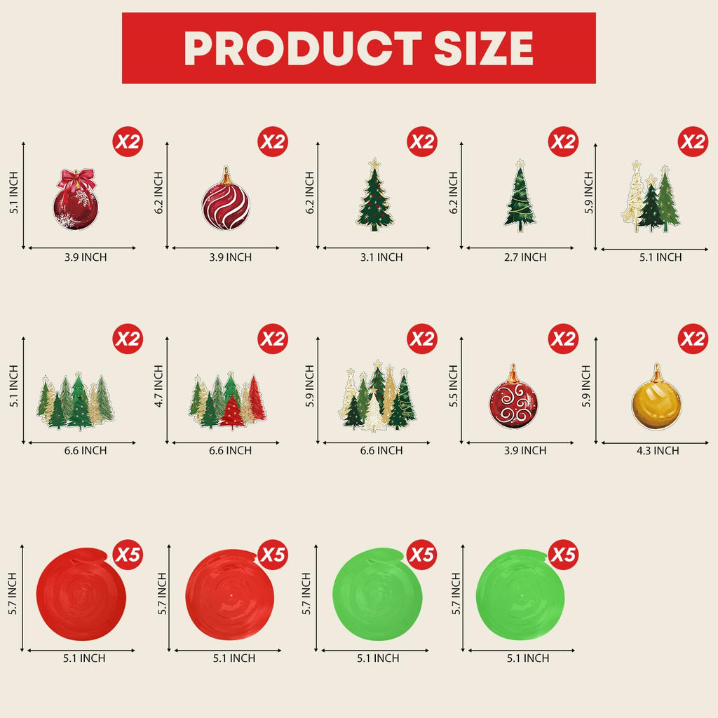 Horaldaily Christmas 30 Pieces Party Hanging Swirl Decorations, Christmas Trees Ball Ornaments Party Hanging Swirls Streamers Ceiling Decor for Home Office Classroom School Boys Girls Supplies