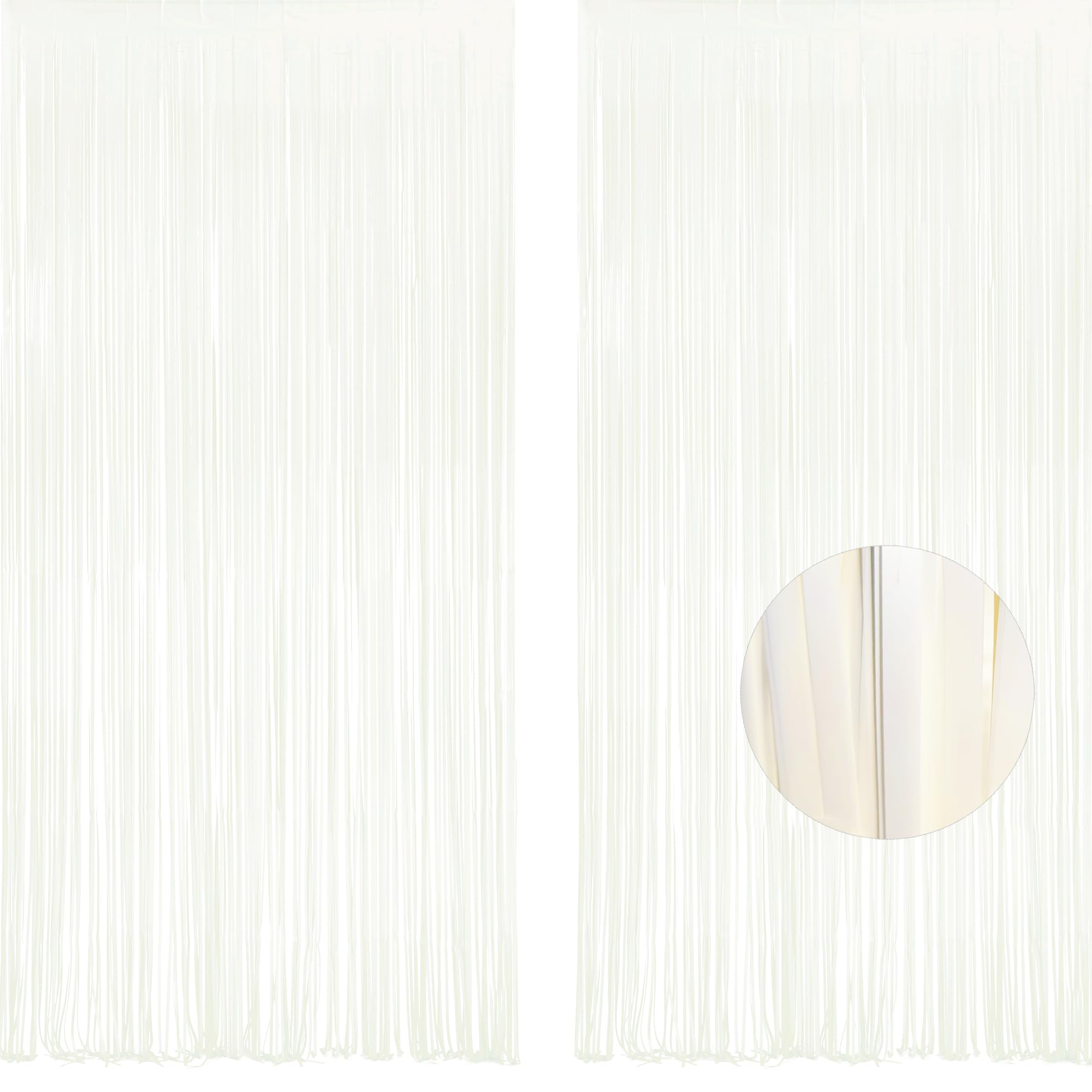 Silver Snowflake Fringe Curtain - GREATRIL Winter Onederland Streamers Backdrop with Sparkling Snowflake for Christmas Birthdays Party Decoration -3.2ft x 6.5ft - 2 Pack