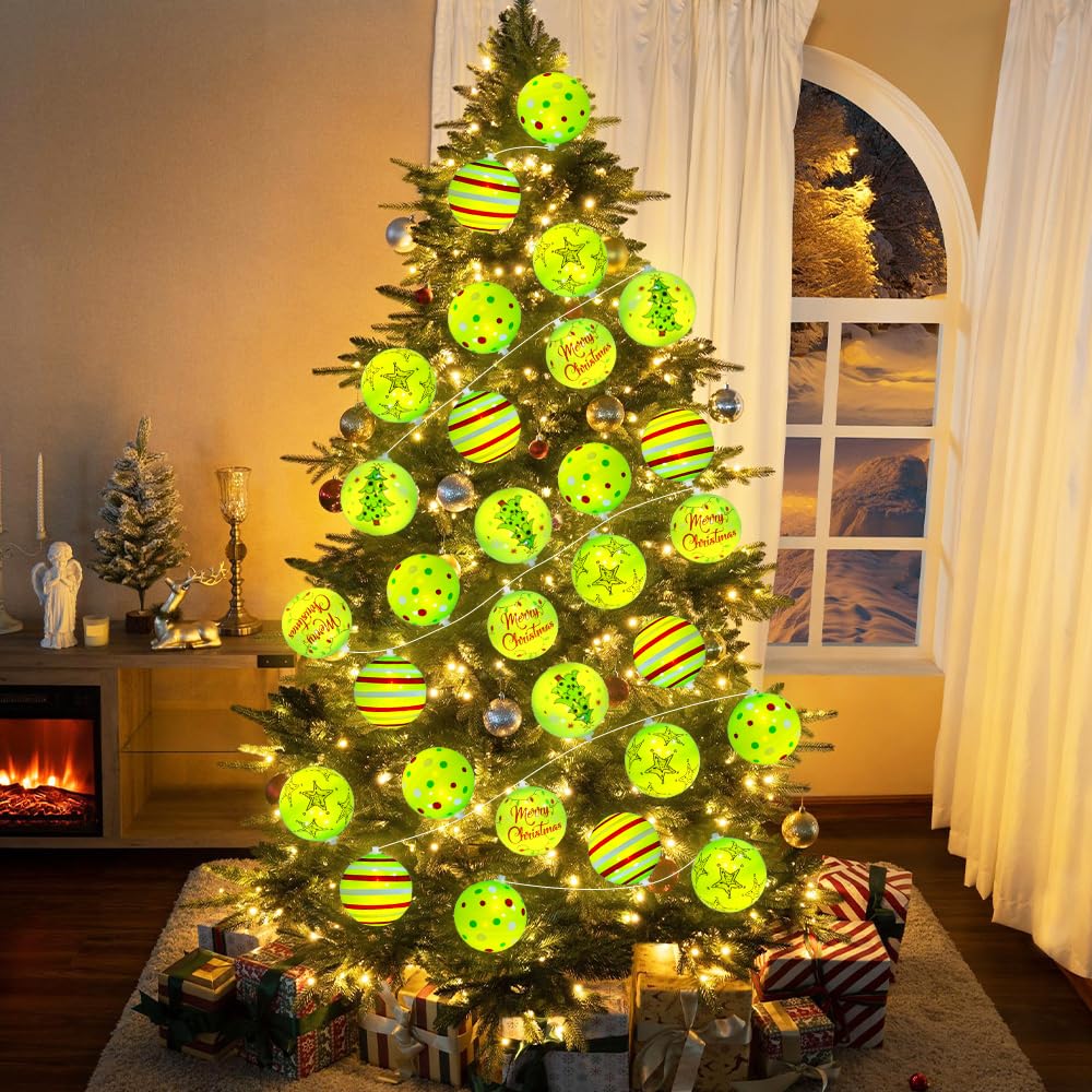 JOICEE 10 Ft 20 LED Waterproof Battery Operated Christmas String Lights with Timer & 8 Modes for Christmas Tree Wreath Decorations Holiday Home Garden Indoor Outdoor Decor