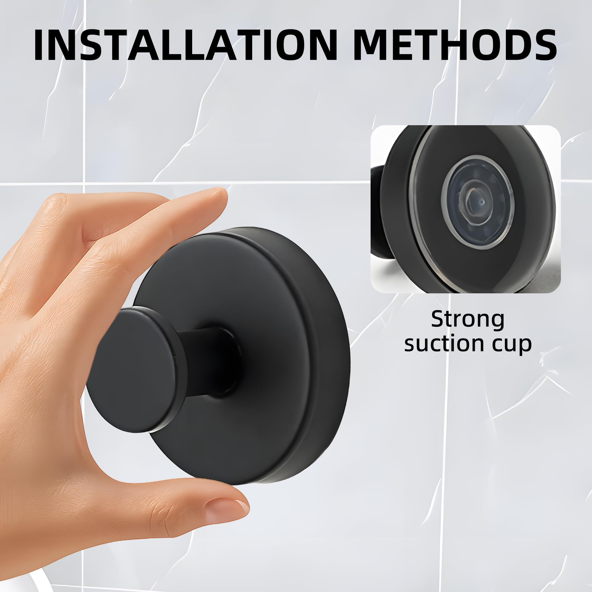 Suction Cup Hooks for Wreaths on Glass, 2025 New No Drill Suction Cup Hooks for Shower, Wreath Hanger for Front Door, Metal Towel Hooks for Window Bathroom Mirrors Christmas Decorations (2, Gold)