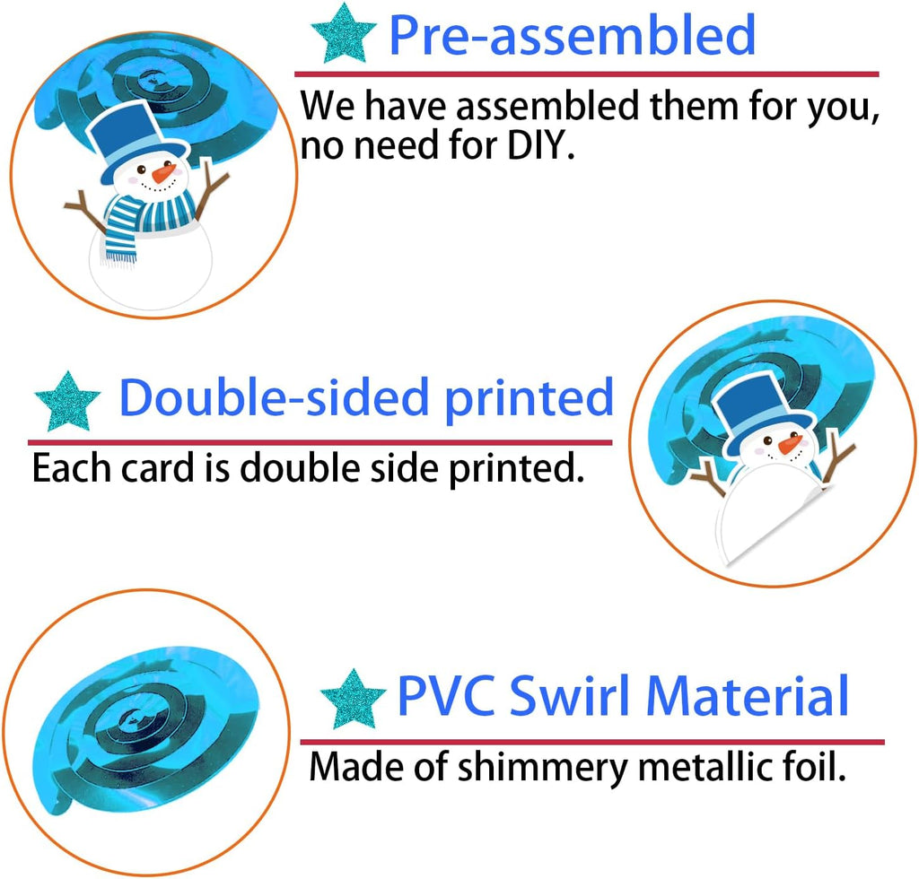 40 Pcs Winter Party Decorations, NO-DIY Winter Wonderland Party Decorations Hanging Swirls, Christmas Holiday Decorations Whirls Glitter Foil Ceiling Swirls Streams