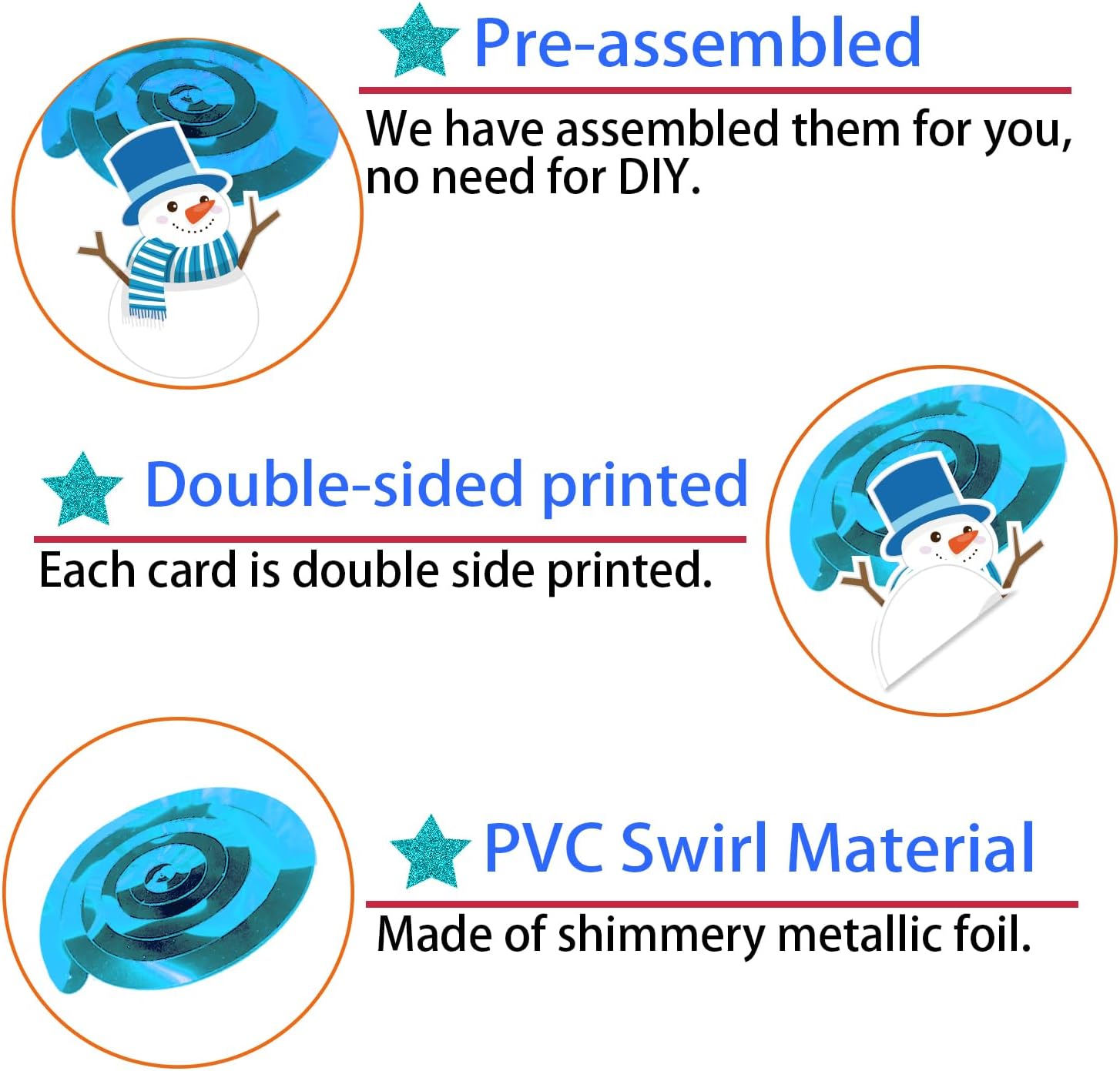 40 Pcs Winter Party Decorations, NO-DIY Winter Wonderland Party Decorations Hanging Swirls, Christmas Holiday Decorations Whirls Glitter Foil Ceiling Swirls Streams