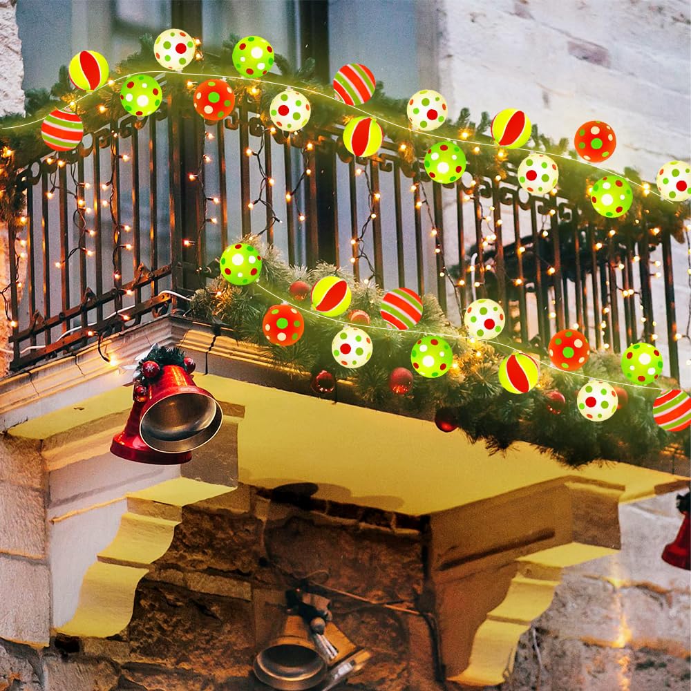 JOICEE 10 Ft 20 LED Waterproof Battery Operated Christmas String Lights with Timer & 8 Modes for Christmas Tree Wreath Decorations Holiday Home Garden Indoor Outdoor Decor