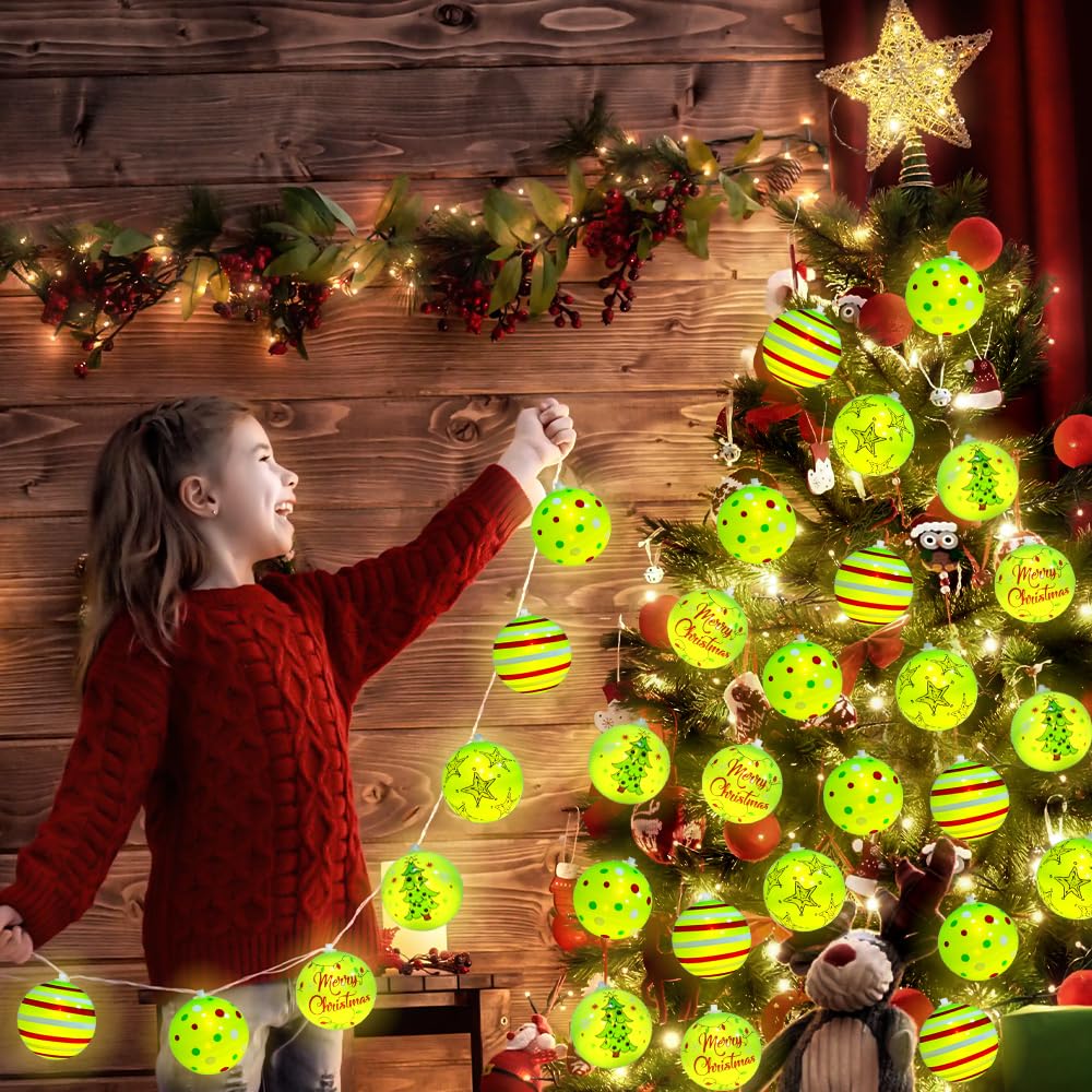 JOICEE 10 Ft 20 LED Waterproof Battery Operated Christmas String Lights with Timer & 8 Modes for Christmas Tree Wreath Decorations Holiday Home Garden Indoor Outdoor Decor