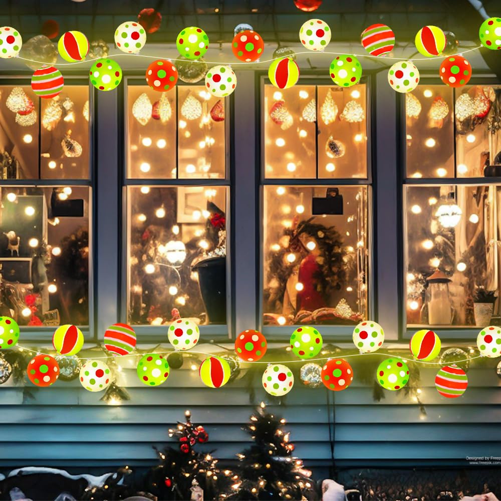 JOICEE 10 Ft 20 LED Waterproof Battery Operated Christmas String Lights with Timer & 8 Modes for Christmas Tree Wreath Decorations Holiday Home Garden Indoor Outdoor Decor