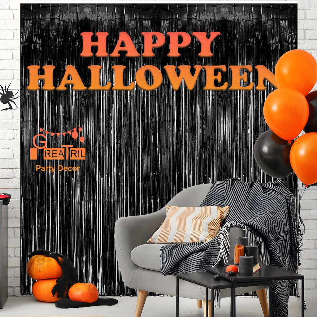 Silver Snowflake Fringe Curtain - GREATRIL Winter Onederland Streamers Backdrop with Sparkling Snowflake for Christmas Birthdays Party Decoration -3.2ft x 6.5ft - 2 Pack