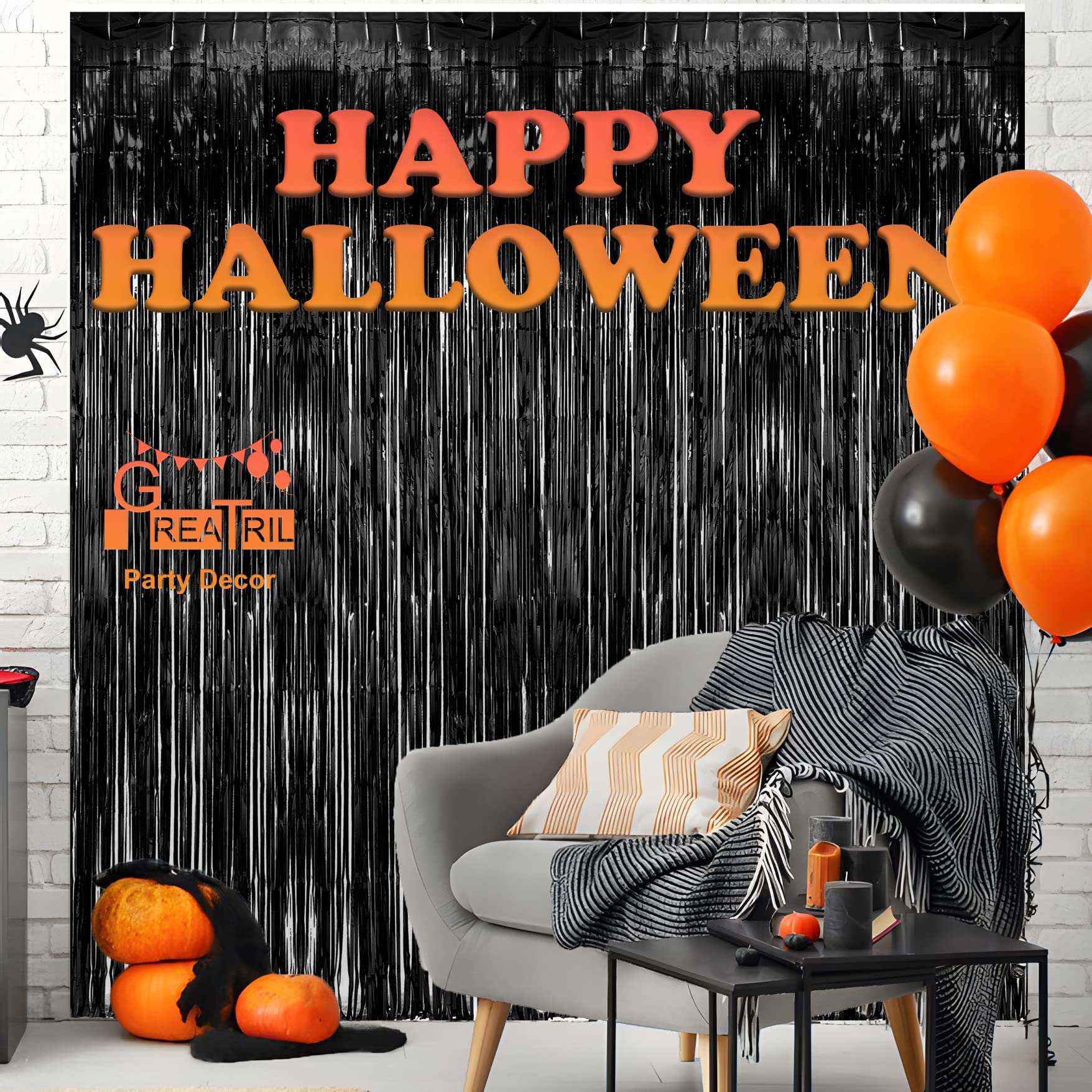 Silver Snowflake Fringe Curtain - GREATRIL Winter Onederland Streamers Backdrop with Sparkling Snowflake for Christmas Birthdays Party Decoration -3.2ft x 6.5ft - 2 Pack