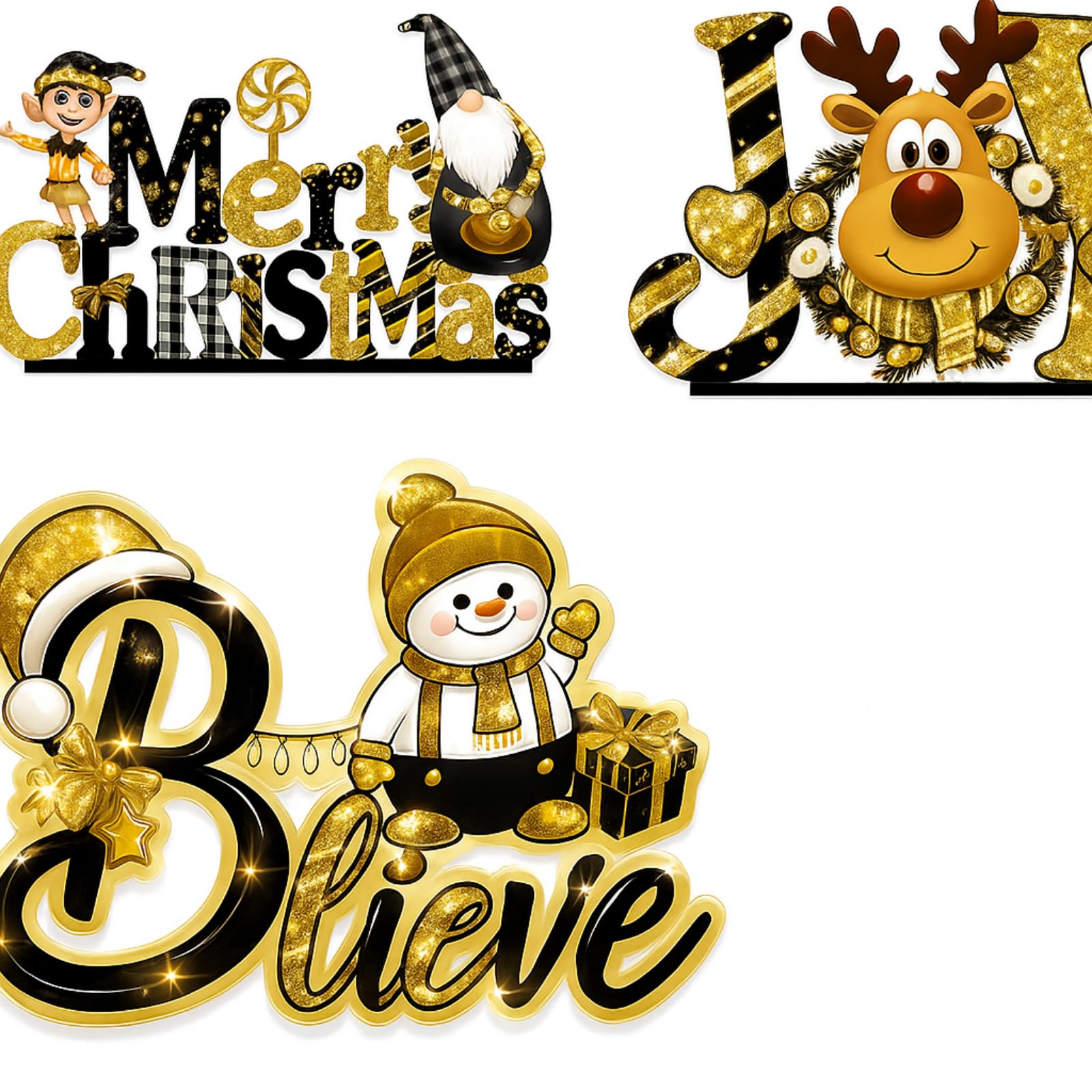 Blulu 3 Pcs Christmas Decorations Indoor Centerpieces for Tables Tabletop Wooden Sign Snowman Farmhouse Centerpieces for Christmas Xmas Holiday Party Indoor Decor(Red)