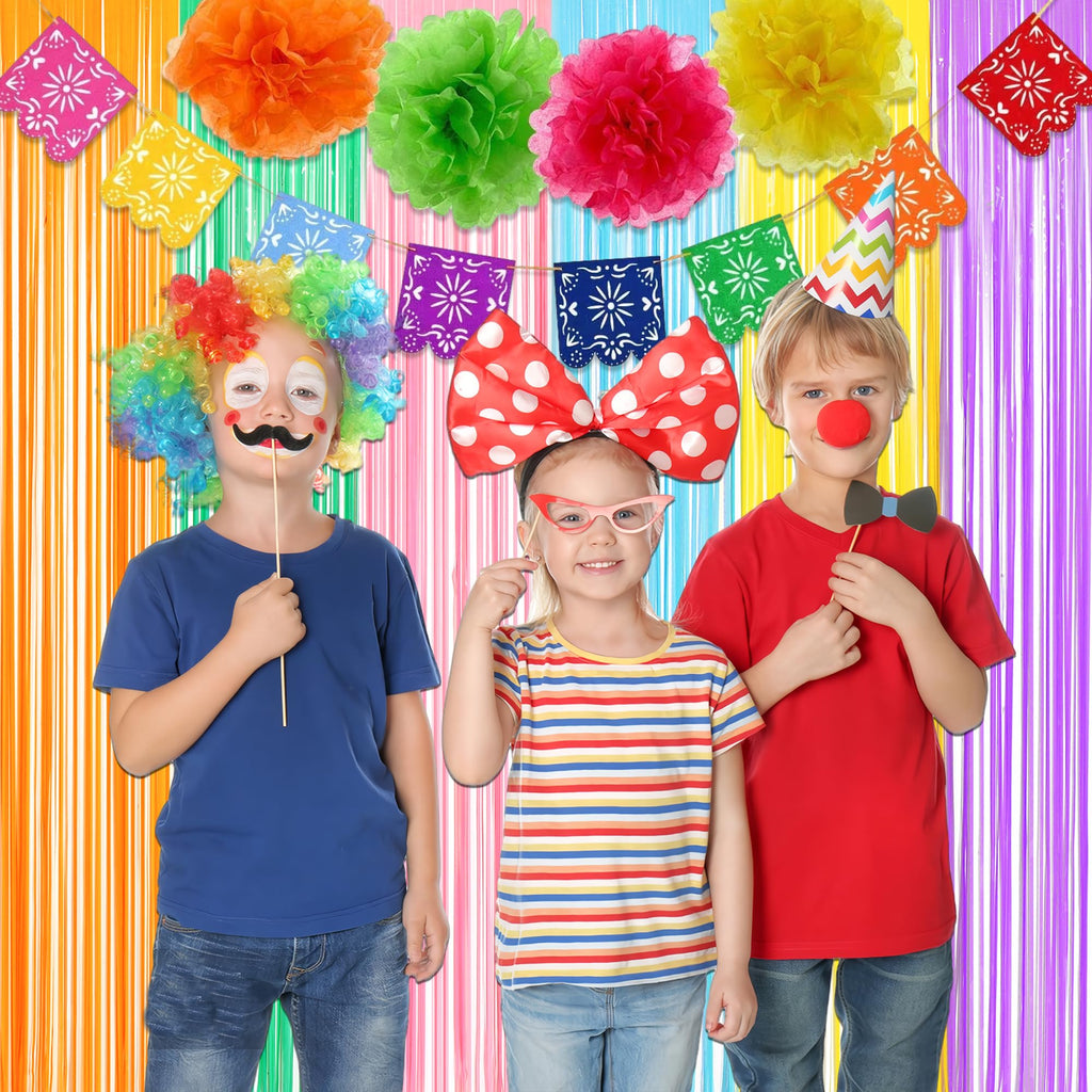 Silver Snowflake Fringe Curtain - GREATRIL Winter Onederland Streamers Backdrop with Sparkling Snowflake for Christmas Birthdays Party Decoration -3.2ft x 6.5ft - 2 Pack