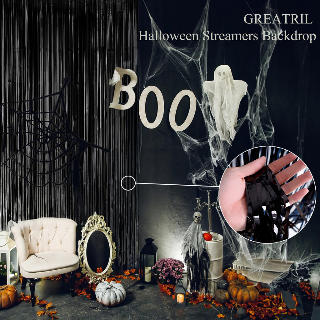 Silver Snowflake Fringe Curtain - GREATRIL Winter Onederland Streamers Backdrop with Sparkling Snowflake for Christmas Birthdays Party Decoration -3.2ft x 6.5ft - 2 Pack