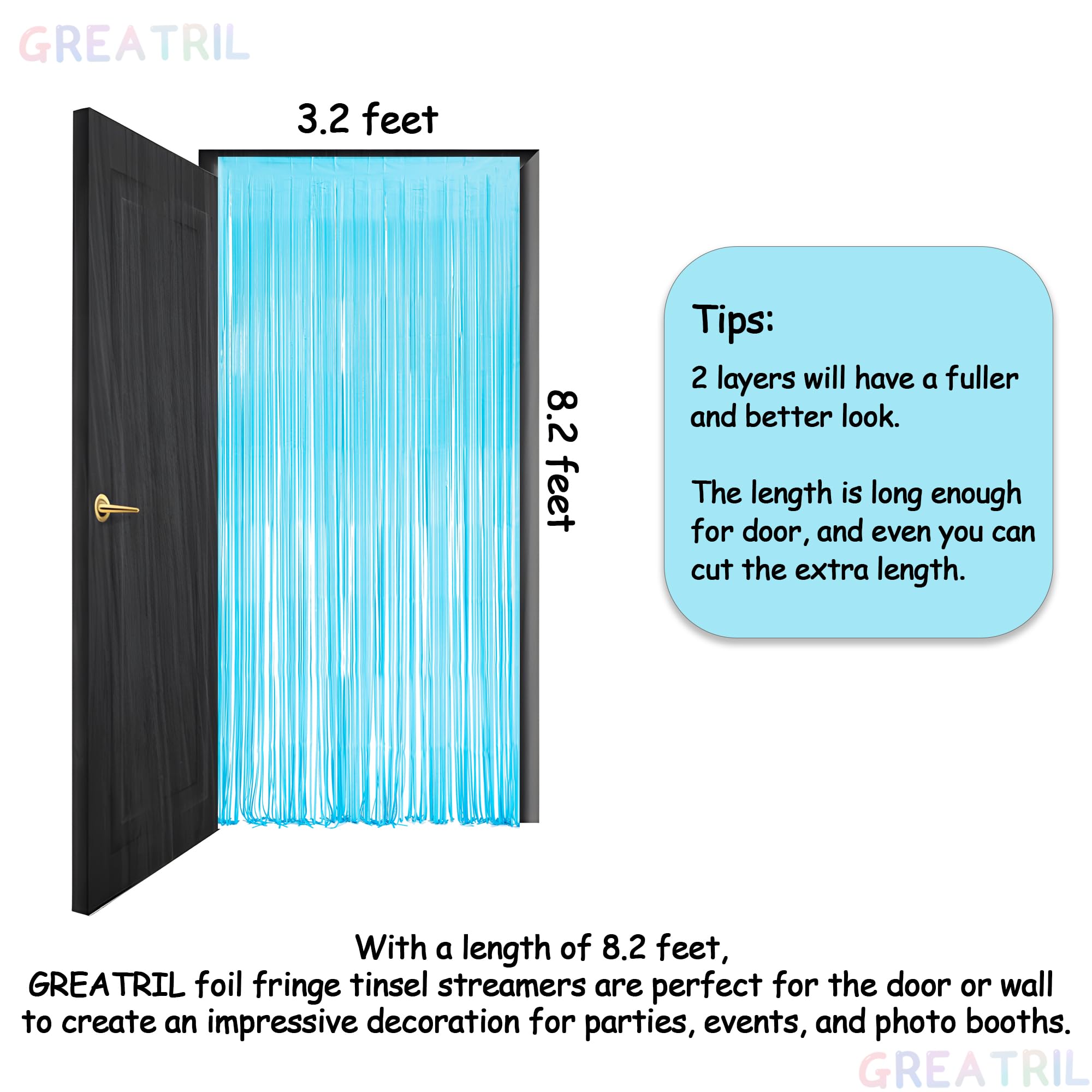 Silver Snowflake Fringe Curtain - GREATRIL Winter Onederland Streamers Backdrop with Sparkling Snowflake for Christmas Birthdays Party Decoration -3.2ft x 6.5ft - 2 Pack