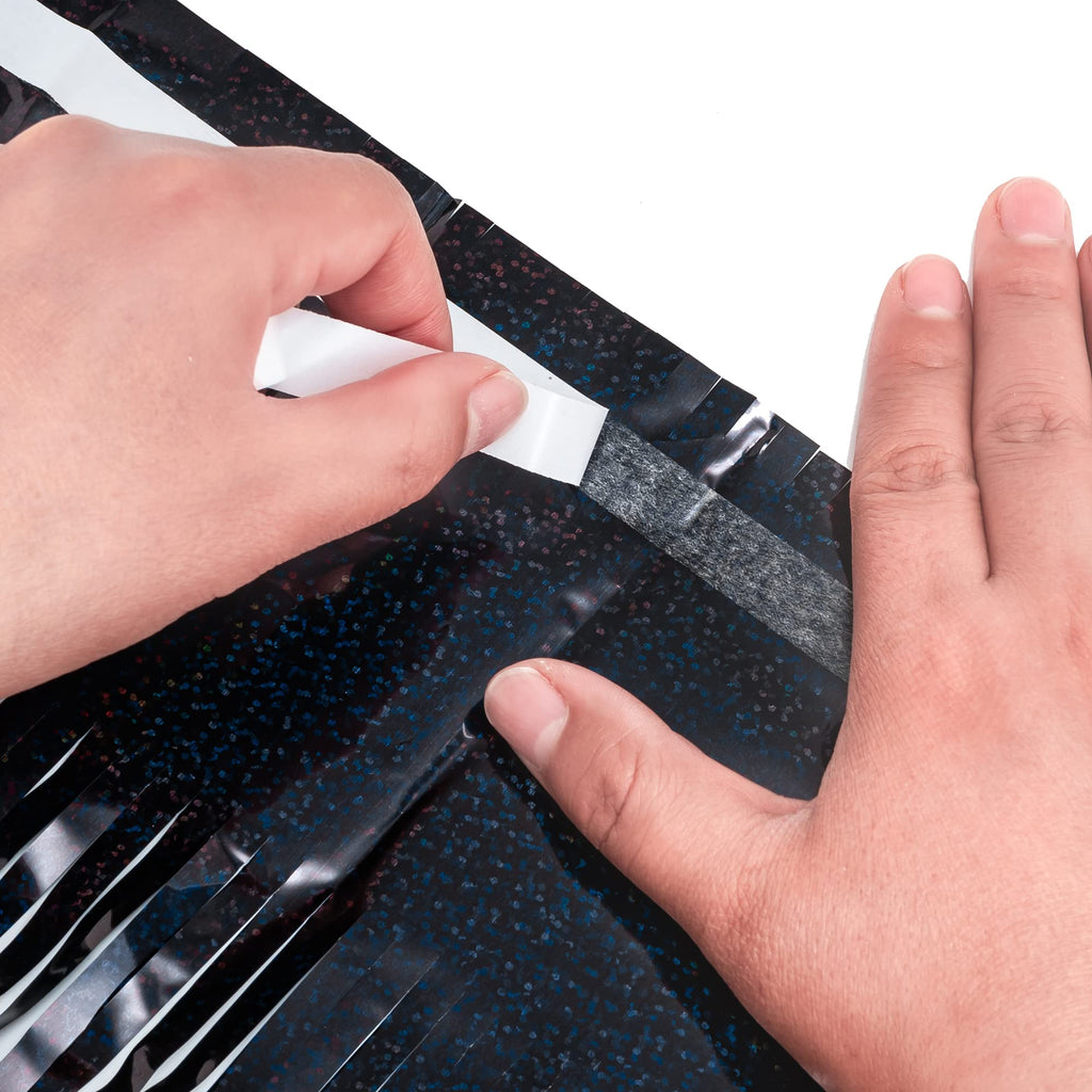 Silver Snowflake Fringe Curtain - GREATRIL Winter Onederland Streamers Backdrop with Sparkling Snowflake for Christmas Birthdays Party Decoration -3.2ft x 6.5ft - 2 Pack