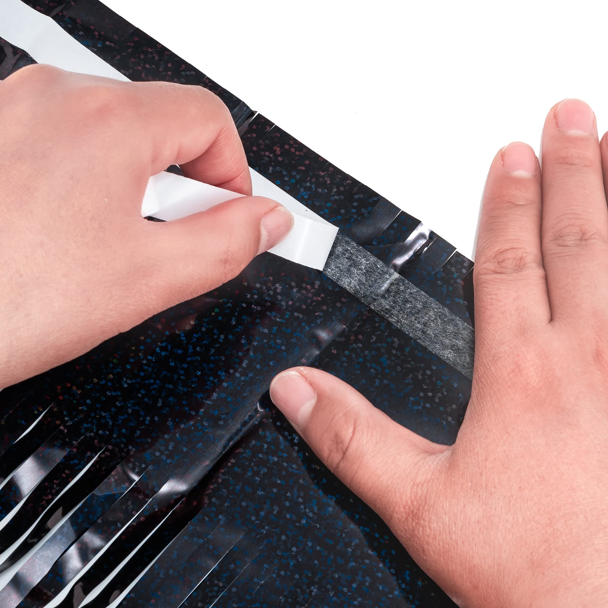 Silver Snowflake Fringe Curtain - GREATRIL Winter Onederland Streamers Backdrop with Sparkling Snowflake for Christmas Birthdays Party Decoration -3.2ft x 6.5ft - 2 Pack