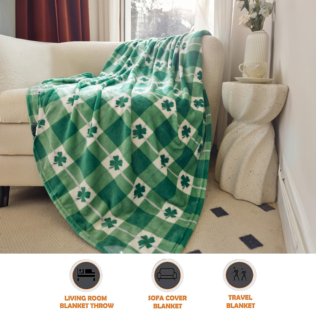 Elegant Comfort Luxury Velvet Super Soft Christmas Prints Fleece Blanket-Holiday Theme Home Décor Fuzzy Warm and Cozy Throws for Winter Bedding, Couch and Gift, 50 x 60 inch, Burgundy Reindeer