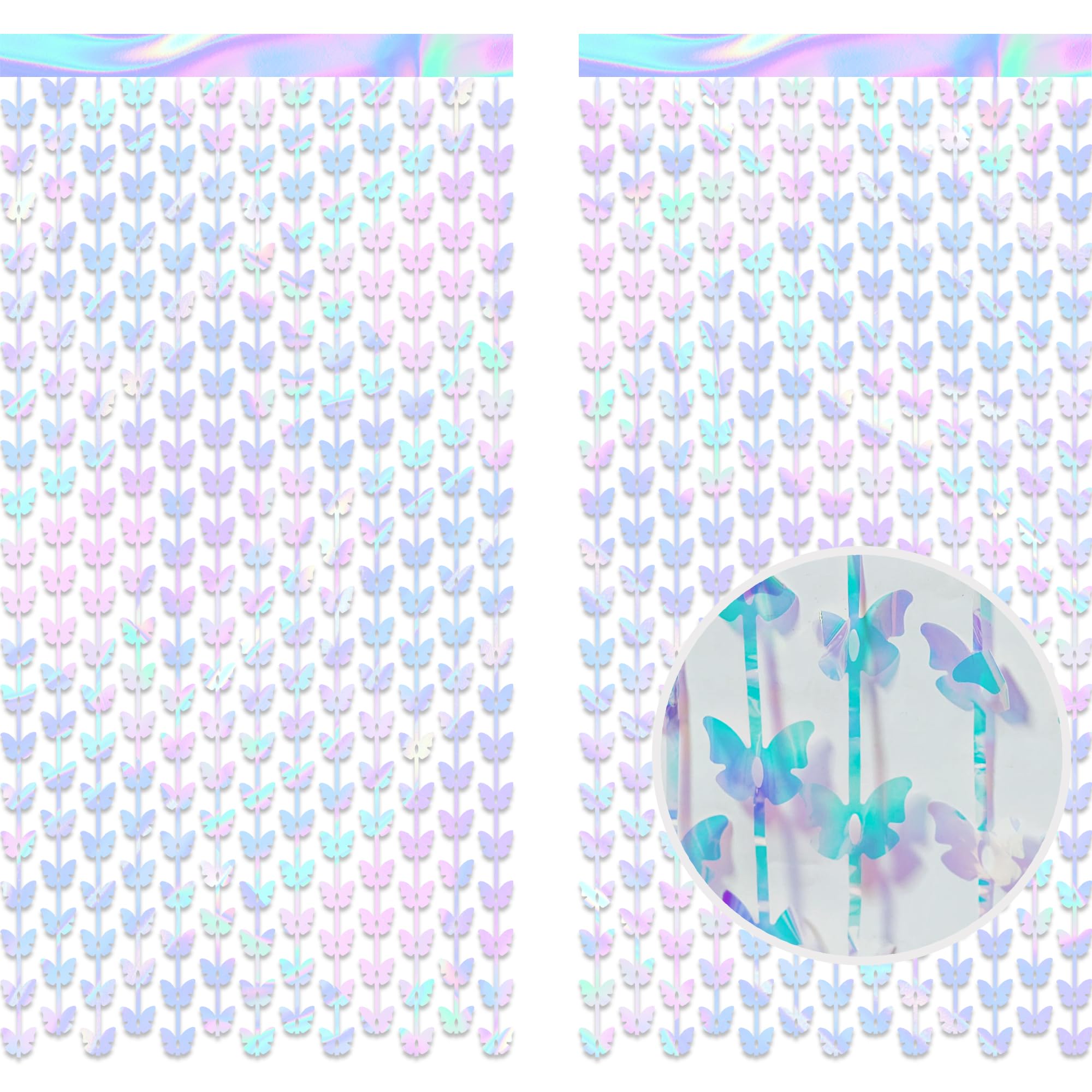 Silver Snowflake Fringe Curtain - GREATRIL Winter Onederland Streamers Backdrop with Sparkling Snowflake for Christmas Birthdays Party Decoration -3.2ft x 6.5ft - 2 Pack