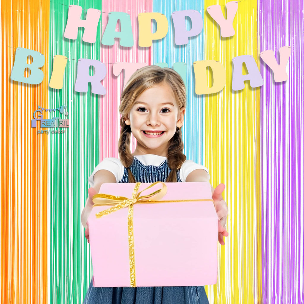 Silver Snowflake Fringe Curtain - GREATRIL Winter Onederland Streamers Backdrop with Sparkling Snowflake for Christmas Birthdays Party Decoration -3.2ft x 6.5ft - 2 Pack