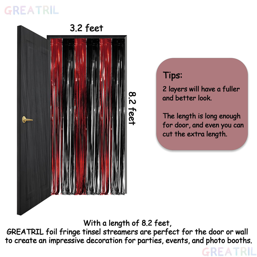 Silver Snowflake Fringe Curtain - GREATRIL Winter Onederland Streamers Backdrop with Sparkling Snowflake for Christmas Birthdays Party Decoration -3.2ft x 6.5ft - 2 Pack