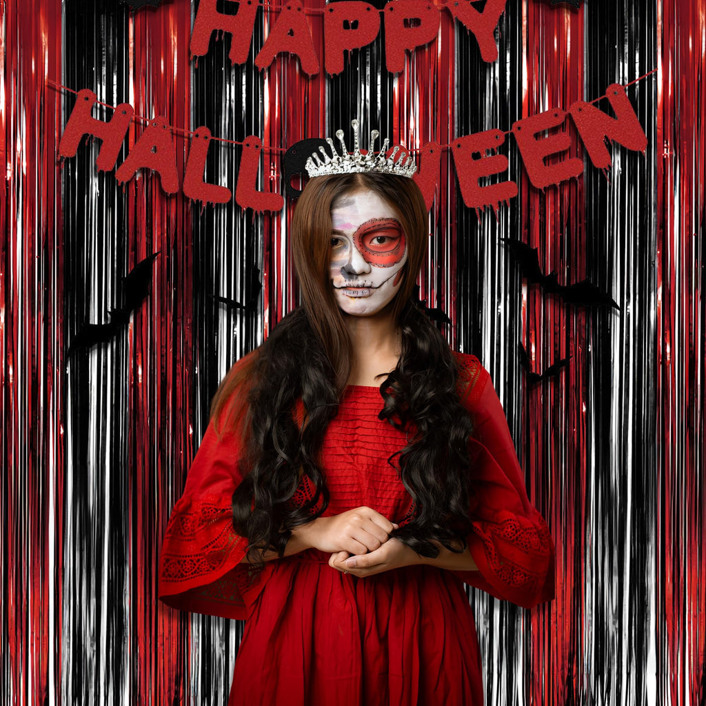 Silver Snowflake Fringe Curtain - GREATRIL Winter Onederland Streamers Backdrop with Sparkling Snowflake for Christmas Birthdays Party Decoration -3.2ft x 6.5ft - 2 Pack