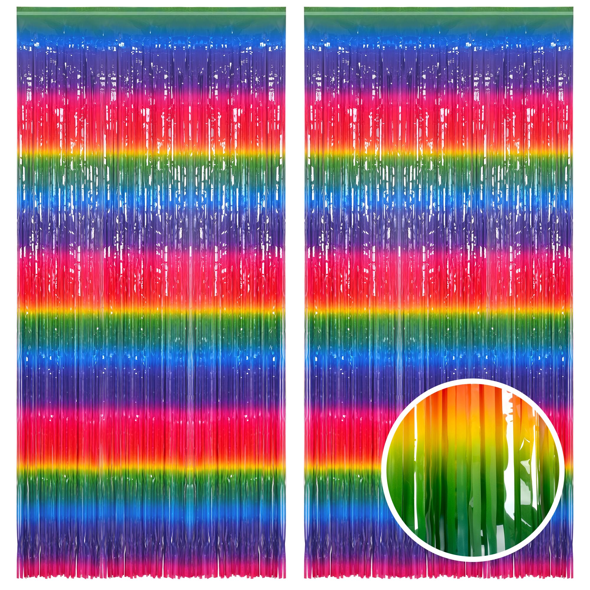 Silver Snowflake Fringe Curtain - GREATRIL Winter Onederland Streamers Backdrop with Sparkling Snowflake for Christmas Birthdays Party Decoration -3.2ft x 6.5ft - 2 Pack