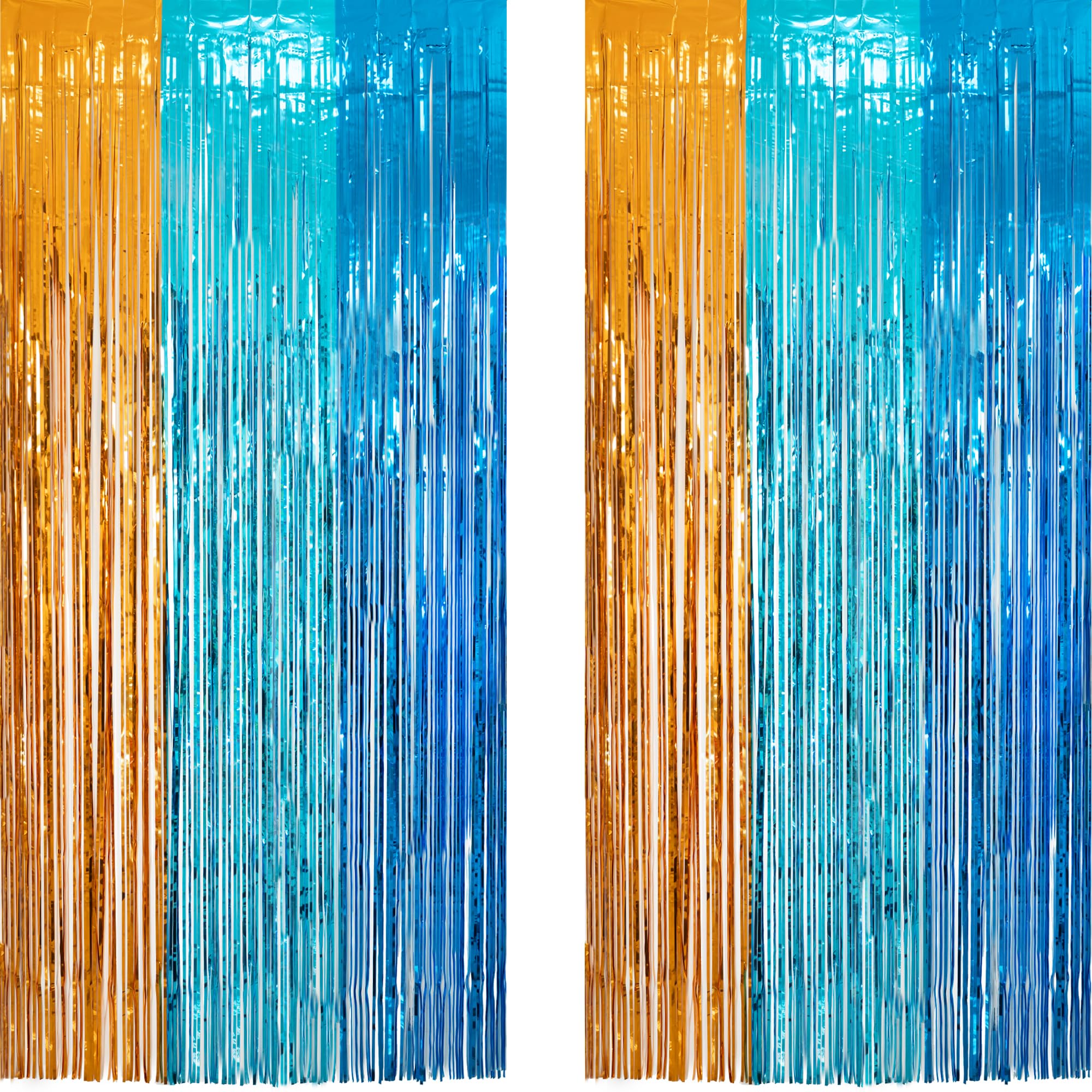 Silver Snowflake Fringe Curtain - GREATRIL Winter Onederland Streamers Backdrop with Sparkling Snowflake for Christmas Birthdays Party Decoration -3.2ft x 6.5ft - 2 Pack