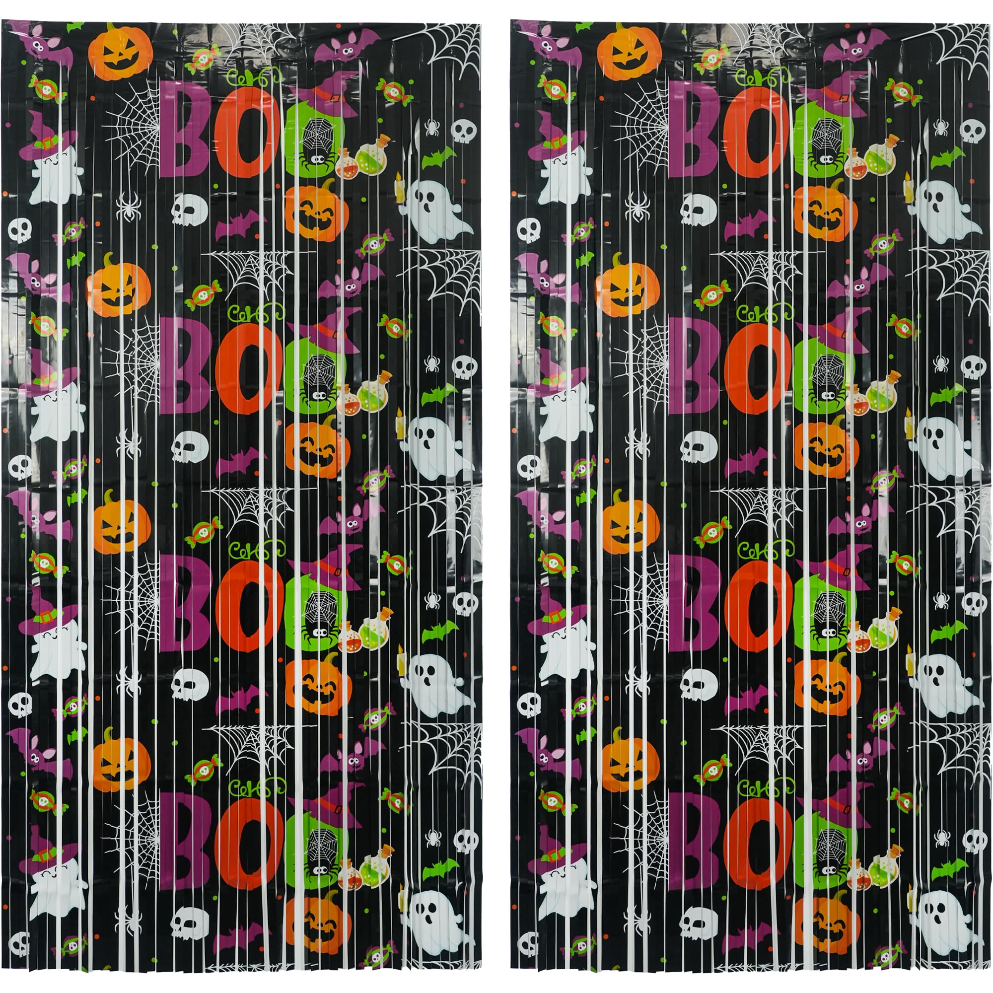 Silver Snowflake Fringe Curtain - GREATRIL Winter Onederland Streamers Backdrop with Sparkling Snowflake for Christmas Birthdays Party Decoration -3.2ft x 6.5ft - 2 Pack