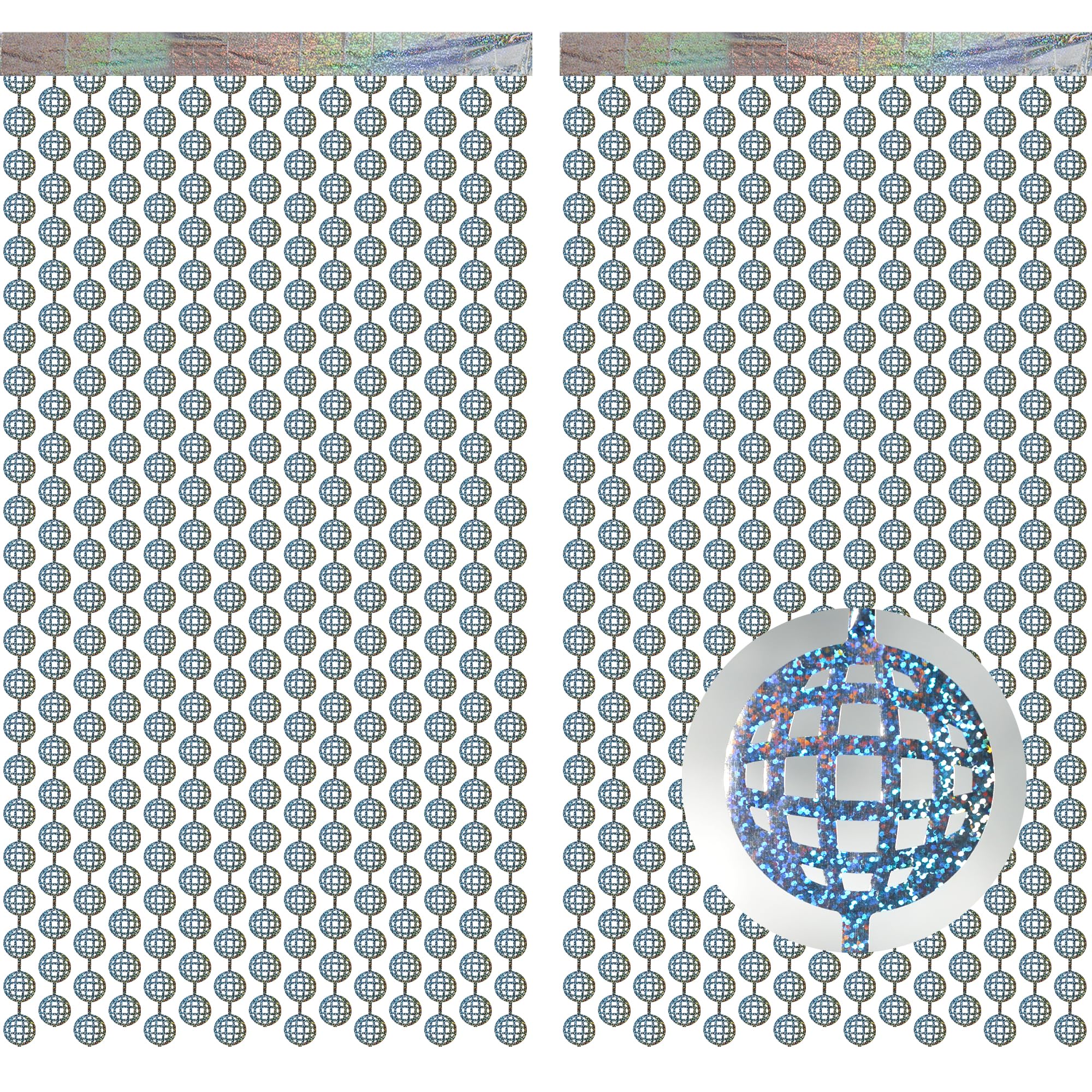 Silver Snowflake Fringe Curtain - GREATRIL Winter Onederland Streamers Backdrop with Sparkling Snowflake for Christmas Birthdays Party Decoration -3.2ft x 6.5ft - 2 Pack