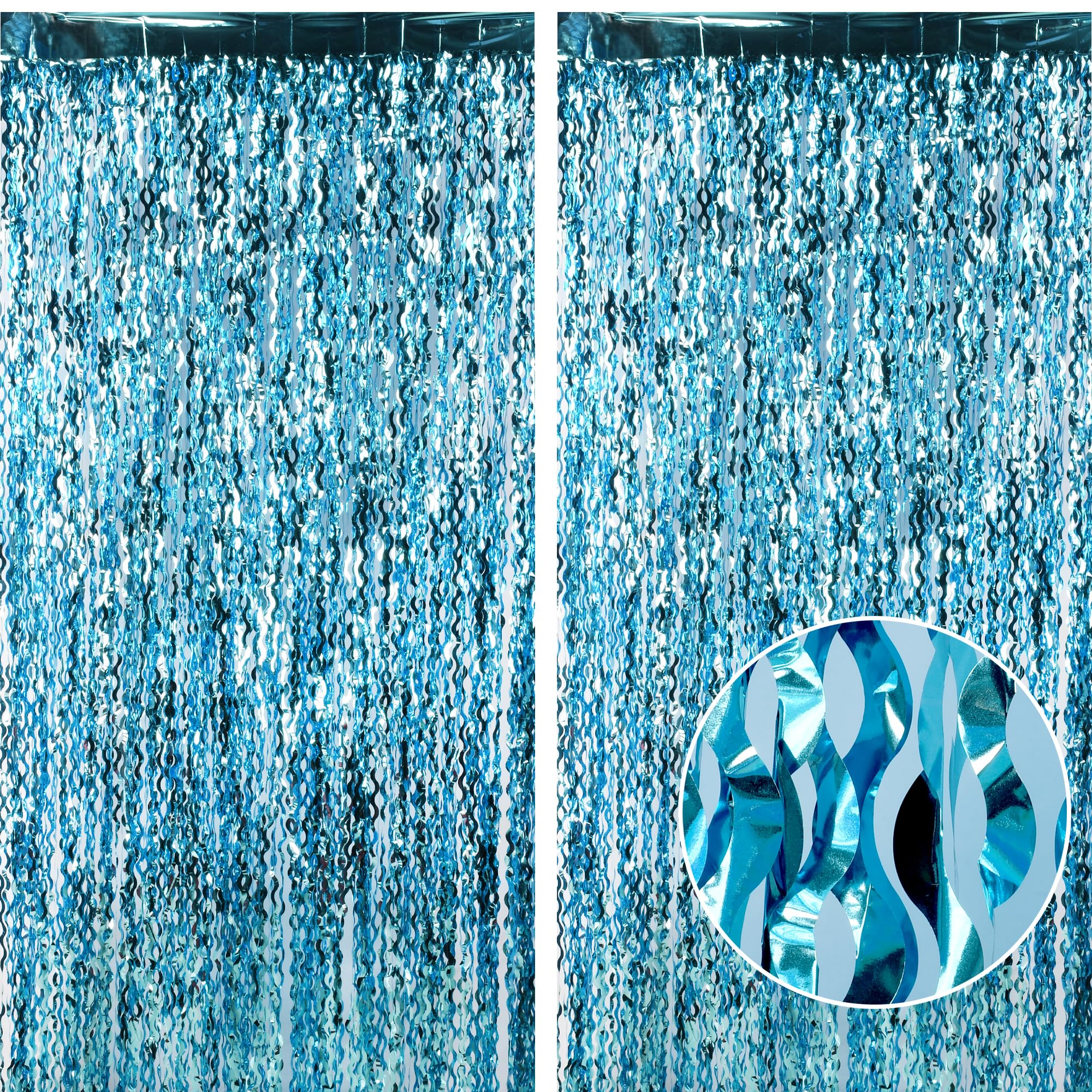 Silver Snowflake Fringe Curtain - GREATRIL Winter Onederland Streamers Backdrop with Sparkling Snowflake for Christmas Birthdays Party Decoration -3.2ft x 6.5ft - 2 Pack